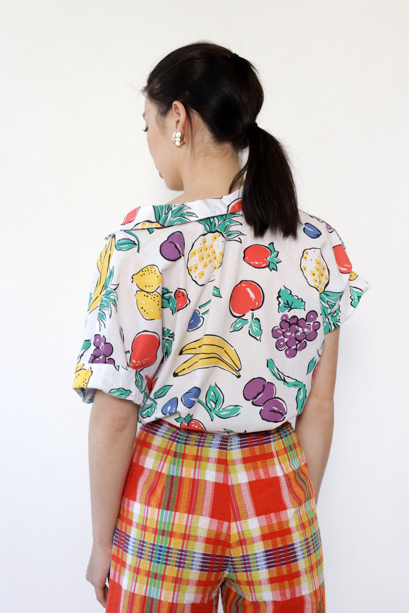 Fruit Salad Boxy Buttondown M/L