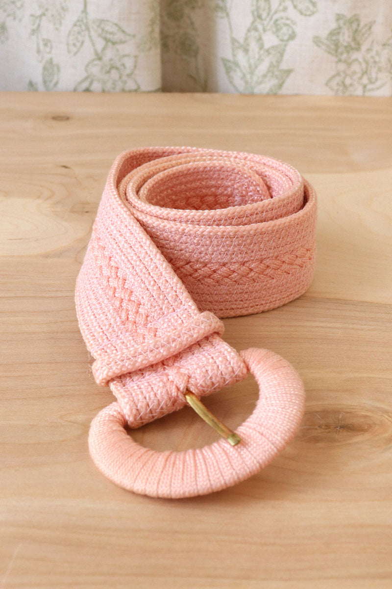 Blush Pink Braided Belt