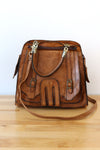 Multi-pocket Pecan Leather Purse
