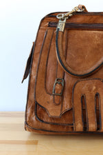 Multi-pocket Pecan Leather Purse