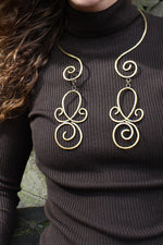 Brass Infinity Collar Necklace