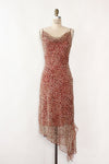Paige Cranberry Bias Cut Dress M