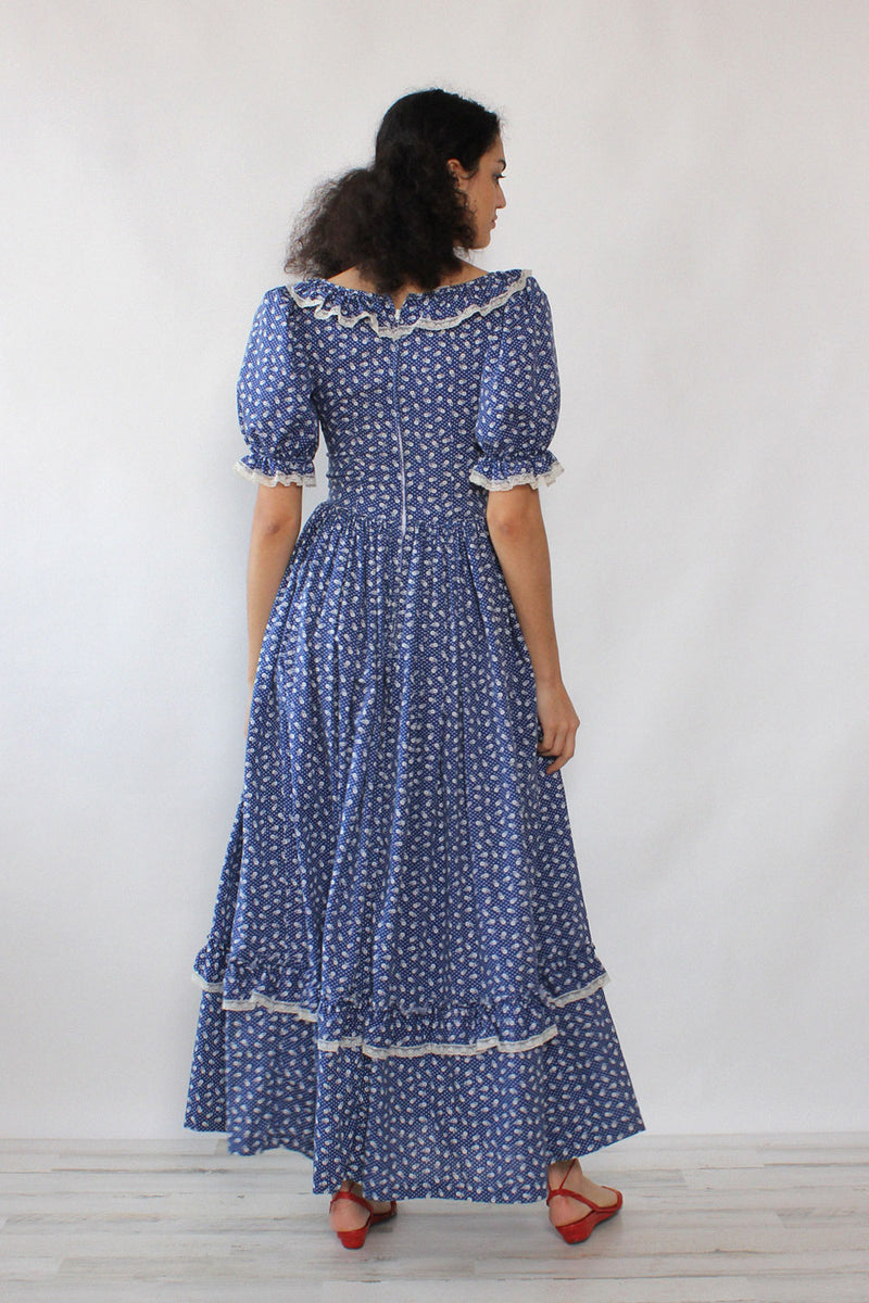 Sapphire Calico Prairie Dress S