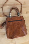 Multi-pocket Pecan Leather Purse