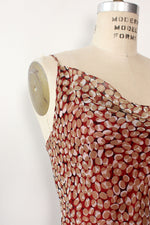 Paige Cranberry Bias Cut Dress M
