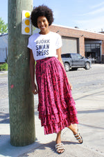 Hot Pink Ruffle Skirt S/M