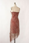 Paige Cranberry Bias Cut Dress M