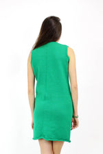 green 60s dress