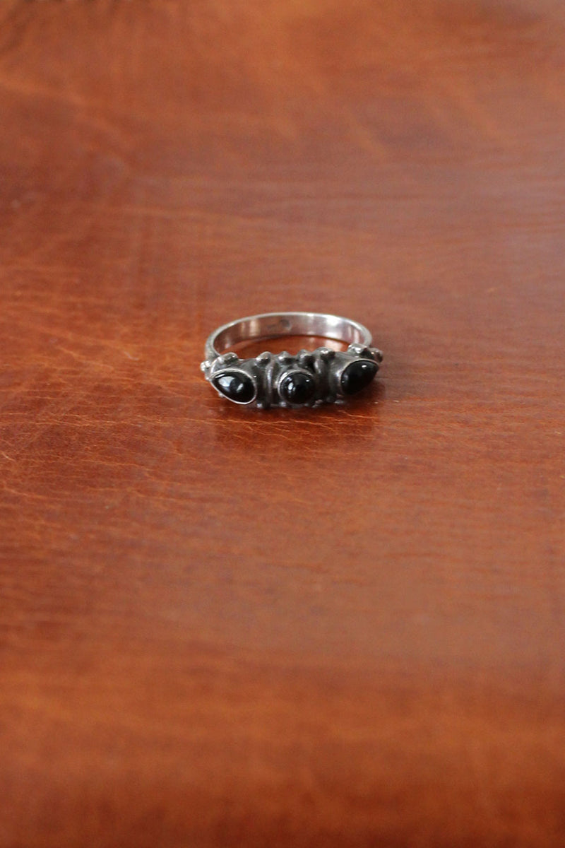 Black Triple Band Ring