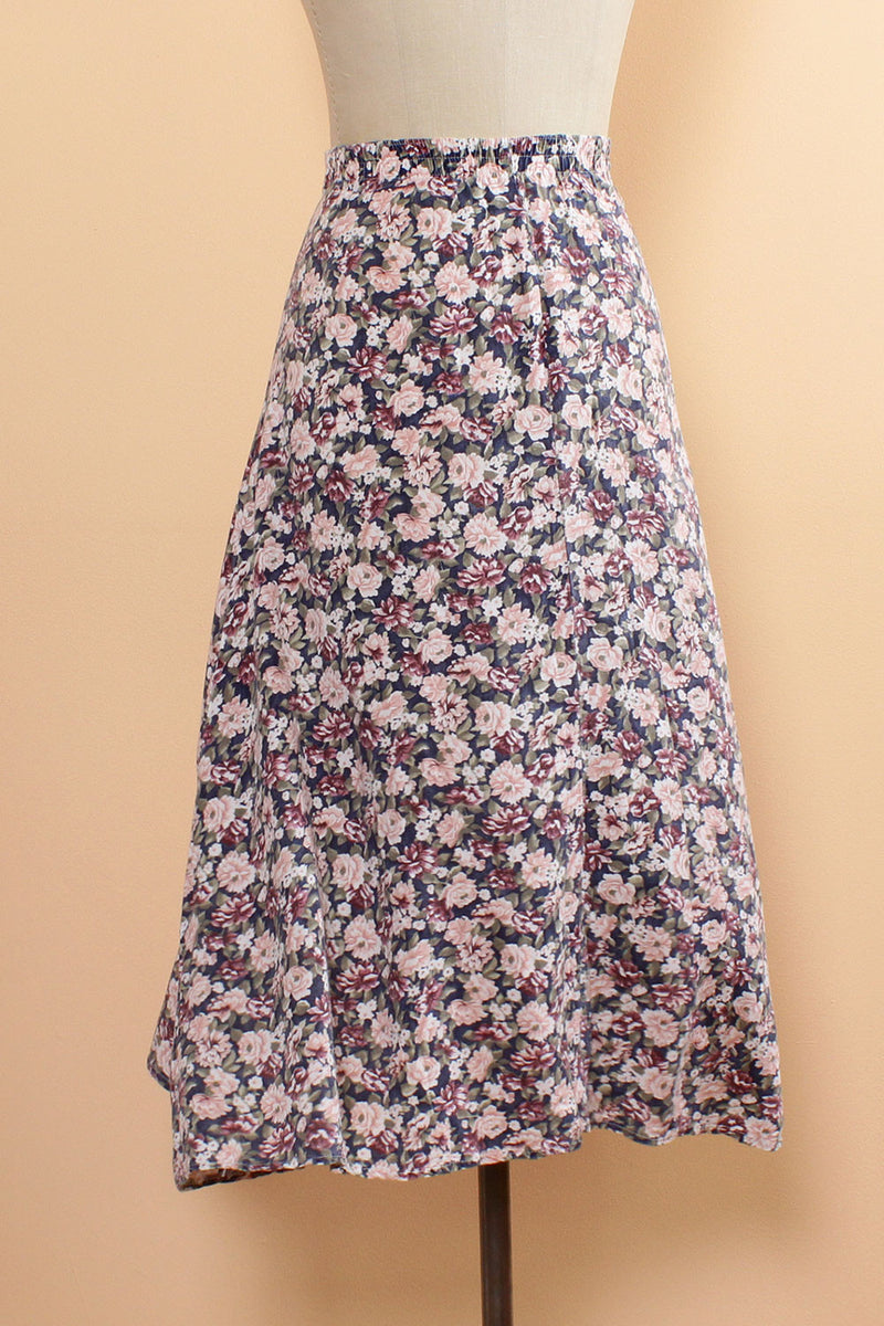 Chrysanthemum Button Skirt M/L