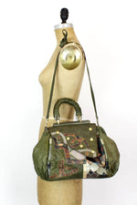 green tribal bag