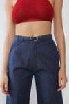 Dark Denim Belted Bells M