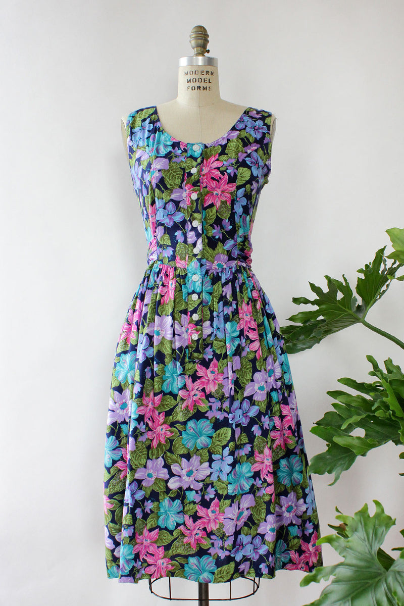 Cross Back Viola Flowy Dress L
