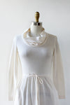Ivory Funnel Neck Dress XS