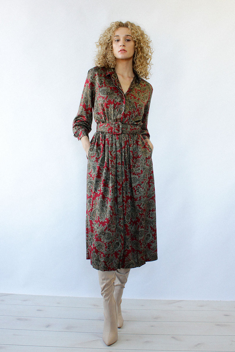 Bonnie Paisley Flare Dress S/M