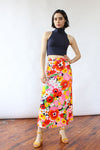 Trippy Floral A-line Skirt XS