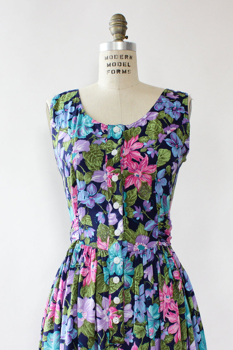Cross Back Viola Flowy Dress L