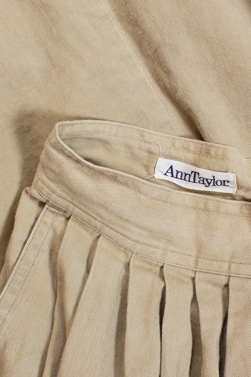 Ann Taylor Khaki Pioneer Skirt S