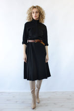Soft Black Flare Dress XS-M