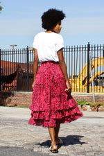 Hot Pink Ruffle Skirt S/M