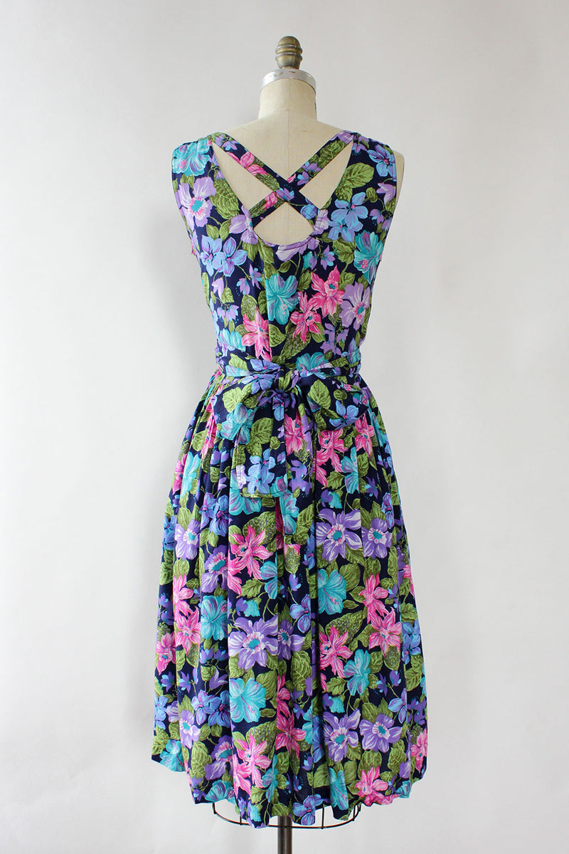 Cross Back Viola Flowy Dress L