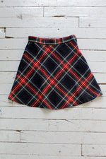 Alicia Plaid Mini Skirt M