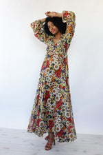 Smocked Floral Maxi Dress S/M