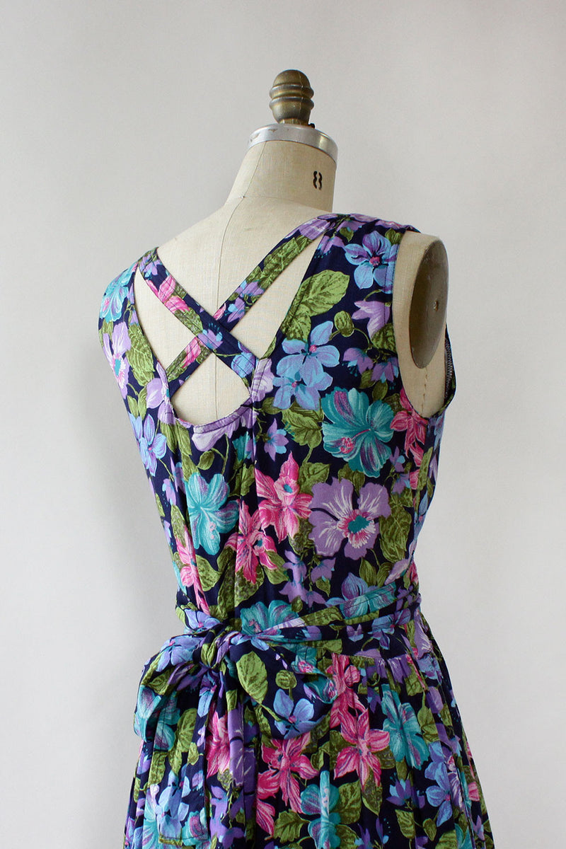 Cross Back Viola Flowy Dress L