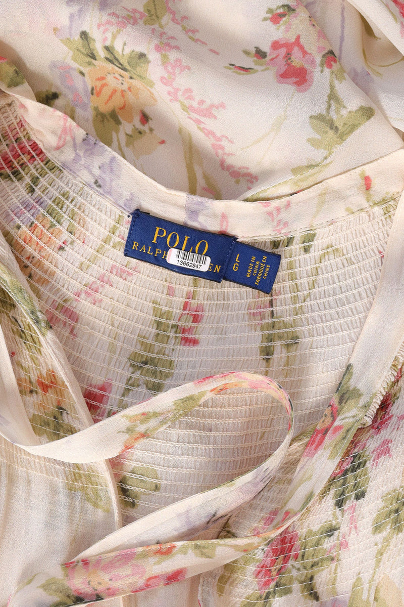 Ralph Lauren Sheer Floral Bias Cut Dress L