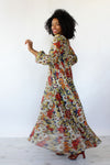 Smocked Floral Maxi Dress S/M