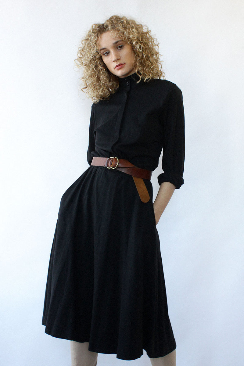 Soft Black Flare Dress XS-M