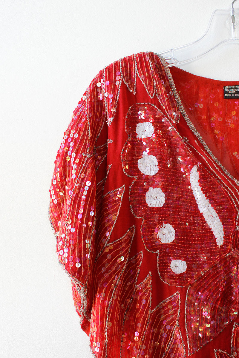Rose Sequin Butterfly Top XS/S