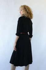 Soft Black Flare Dress XS-M