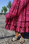 Hot Pink Ruffle Skirt S/M