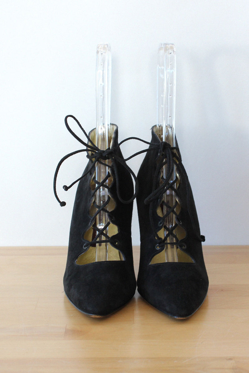 Walter Steiger Lace-up Open Booties 6.5