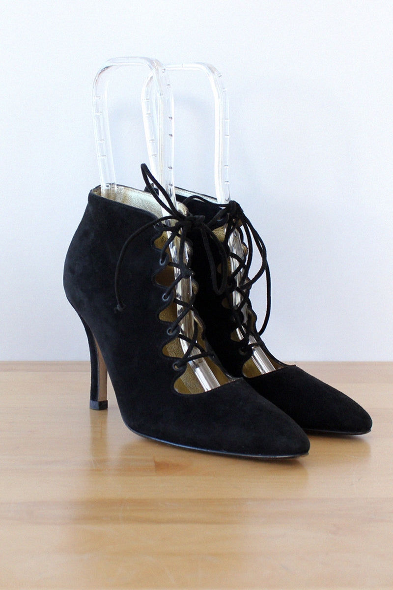 Walter Steiger Lace-up Open Booties 6.5
