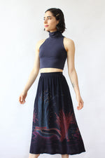 Fiber Optic Print 70s Skirt XS