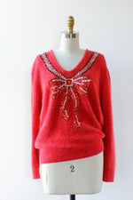 Cupid's Bow Fuzzy Sweater S