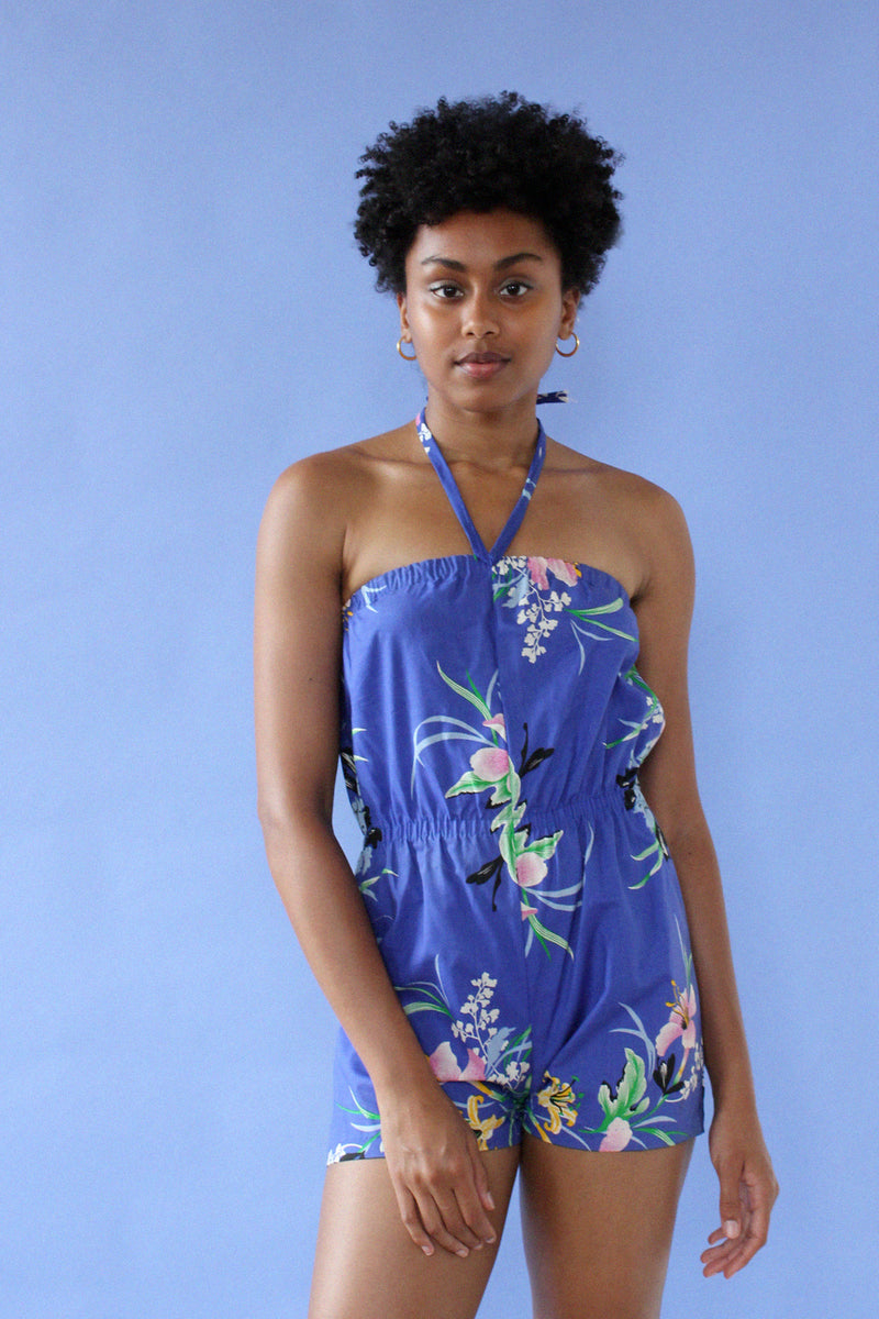 Hawaiian Floral Playsuit S