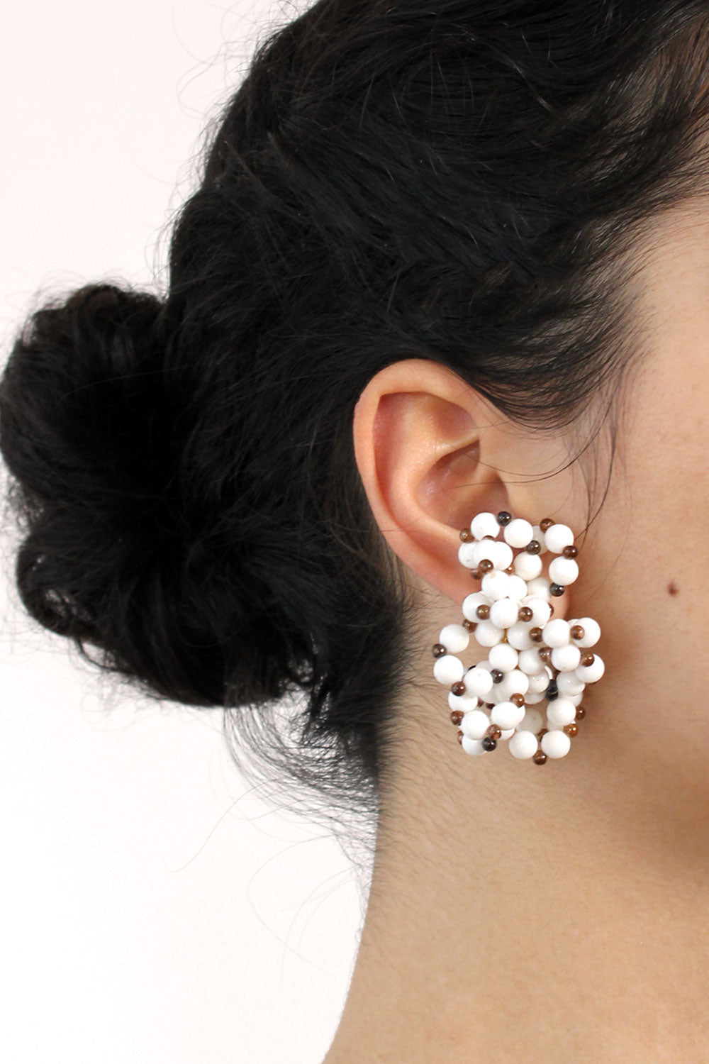 Beaded Snowball Clip-Ons