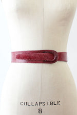 Berry Snakeskin Cinch Belt