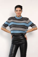 St. John Boxy Stripe Sweater S-L