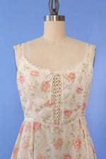 Gunne Sax Rose Bush Lace-up Dress XS/S
