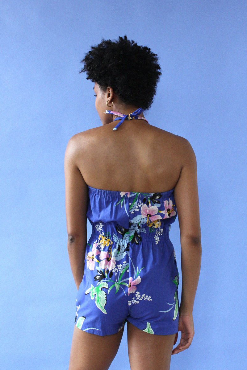 Hawaiian Floral Playsuit S