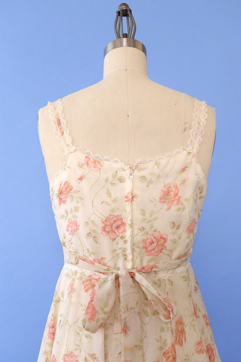 Gunne Sax Rose Bush Lace-up Dress XS/S