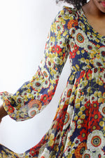 Smocked Floral Maxi Dress S/M