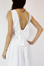 Cotton Lace Bow Back Dress M/L
