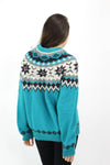 Woolrich Turquoise Fair Isle Sweater M