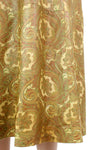 Paisley Leather Midi Skirt S/M