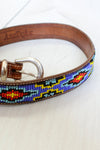 Beaded Leather Belt